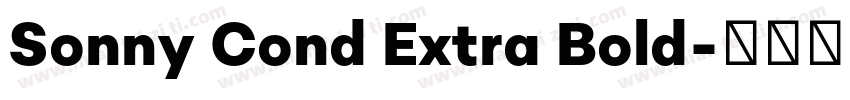 Sonny Cond Extra Bold字体转换